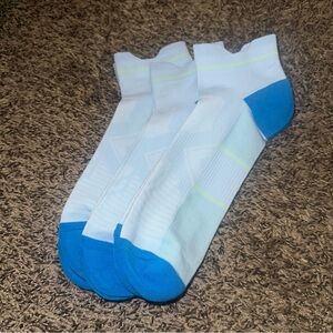 Blue bamboo compression Ankle Socks